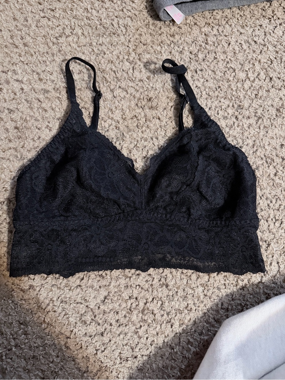Victoria's Secret Lace & Racerback Bralette Set - Black & Gray - Picture 4 of 7